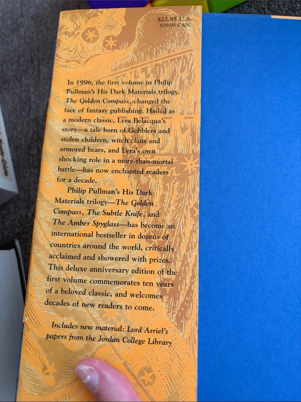 The Golden Compass Deluxe 10th-Anniversary Hardcover - Gold & Blue